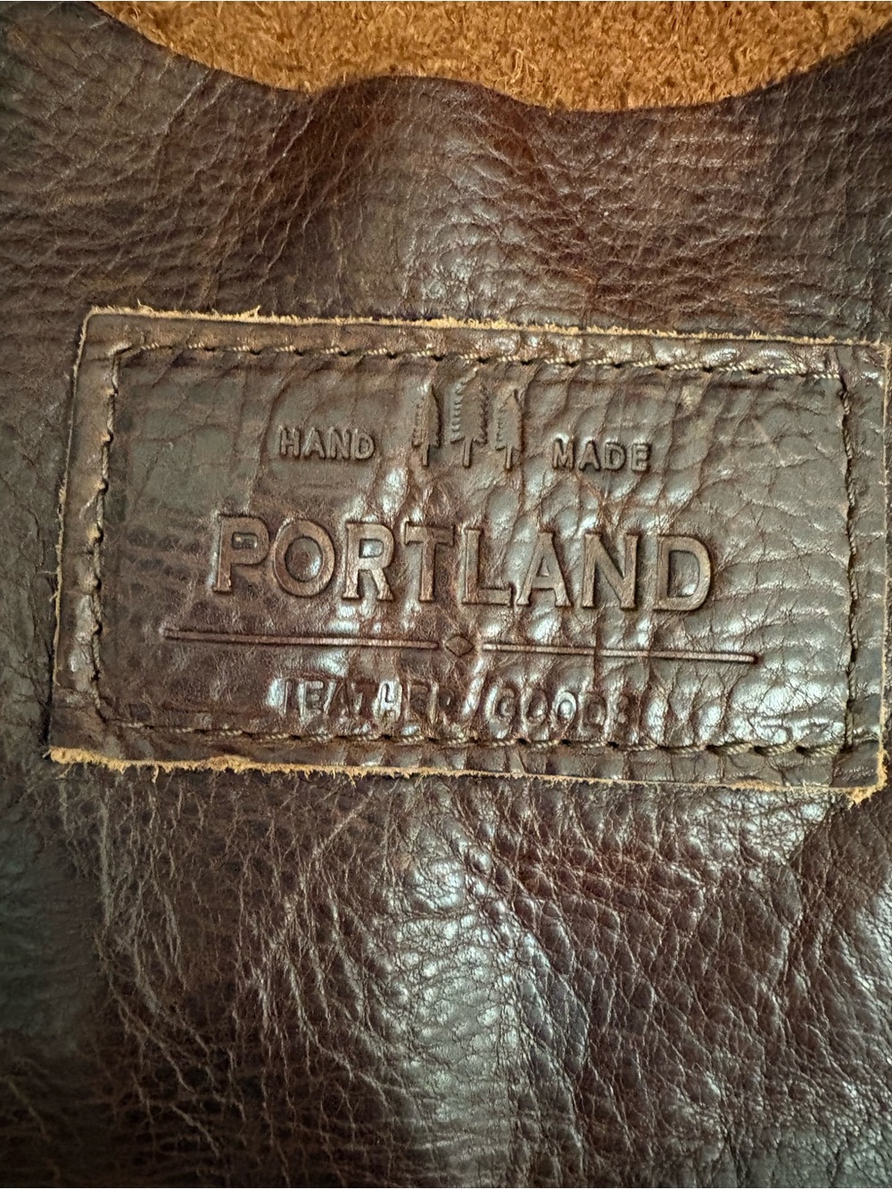 Portland Leather crossbody tote in cold brew - Picture 4 of 5